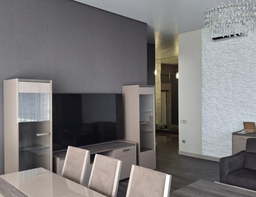 4-room apartment 21/21 in the residential complex "Alfarabi 27". Bostandyk district, Alfarabi Seifullina